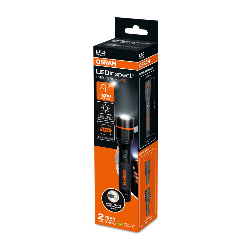 Osram Taschenlampe LEDinspect PRO TORCH 1200