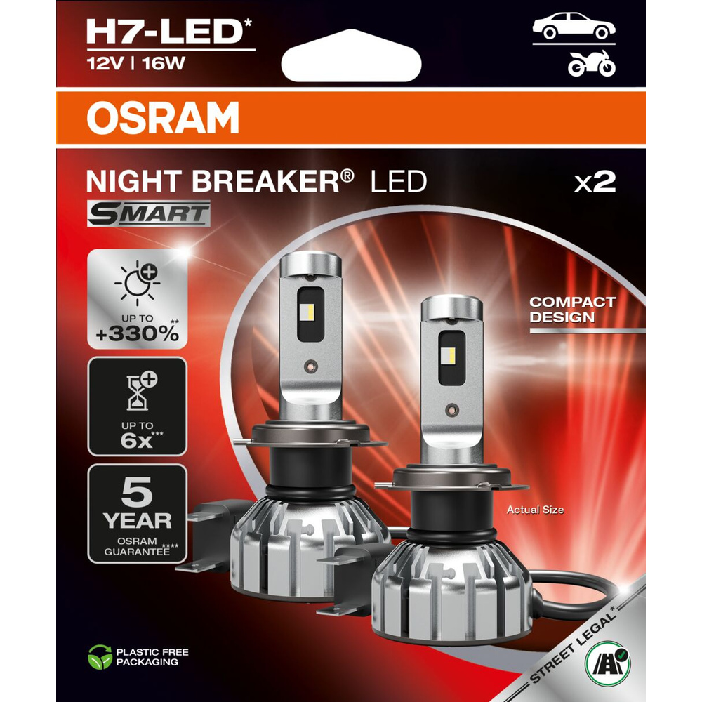 Osram LED-Nachtrüstlampe NIGHT BREAKER LED SMART H7