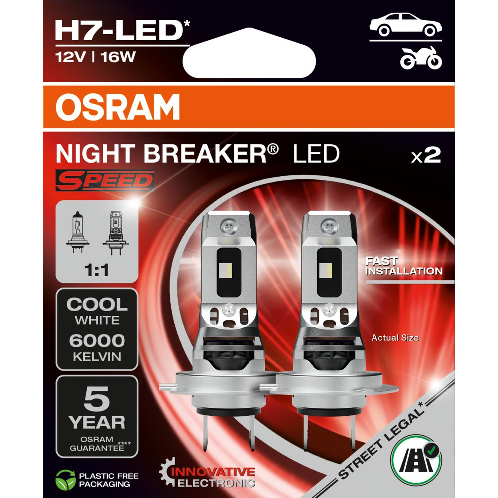 Osram LED-Nachrüstlampe  NIGHT BREAKER LED SPEED H7