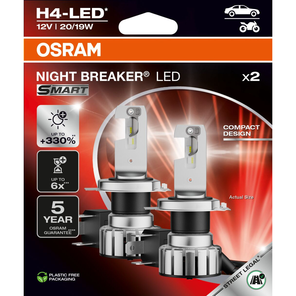 Osram LED-Nachtrüstlampe NIGHT BREAKER LED SMART H4