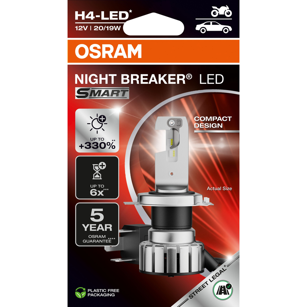 Osram LED-Nachtrüstlampe, NIGHT BREAKER LED SMART H4