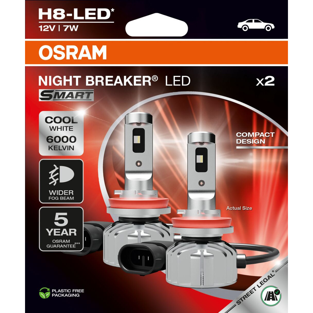 Osram LED-Nachrüstlampe NIGHT BREAKER LED SMART H8 