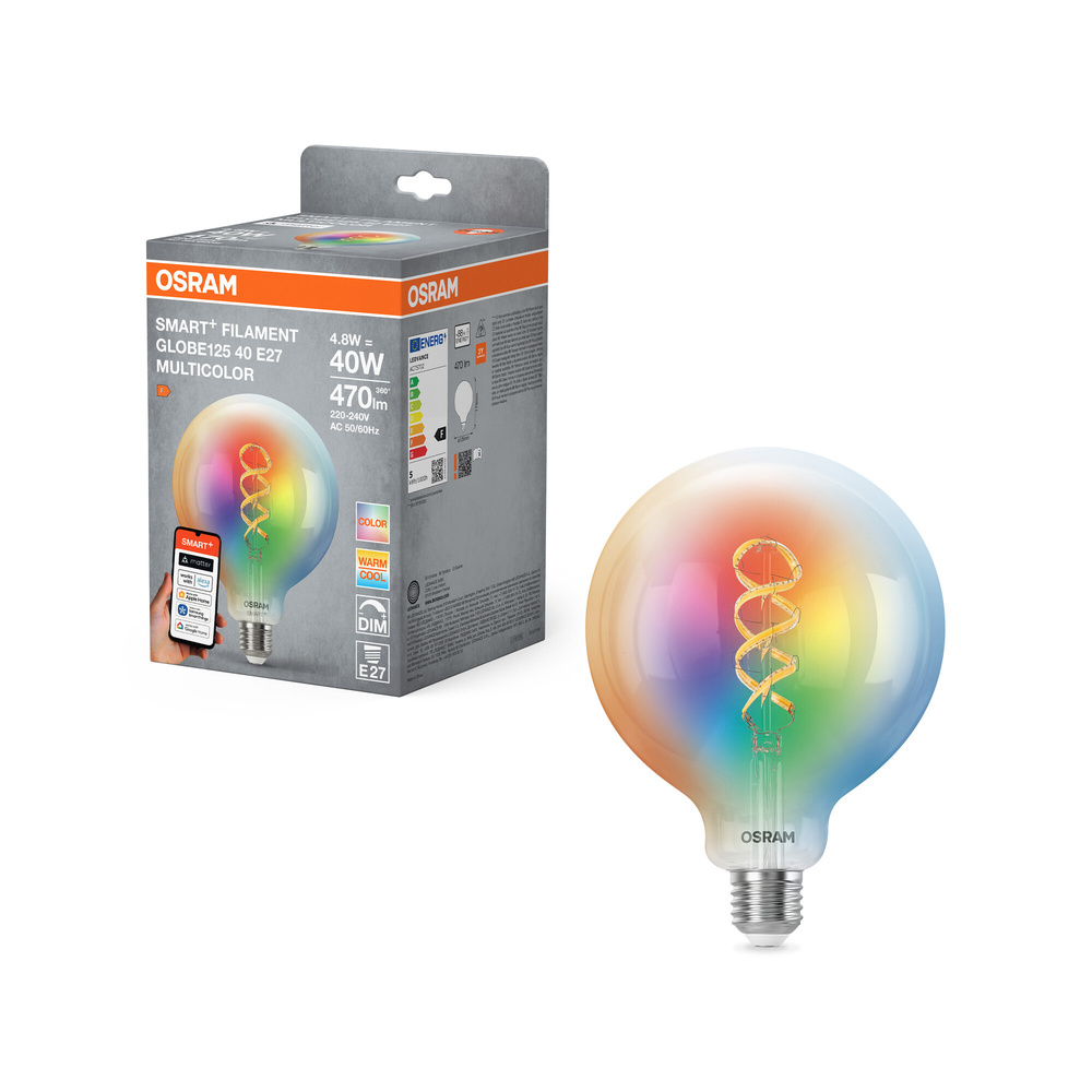 SMART+ Smart Home E27-LED-Lampe , WLAN, dimmbar, IP20, RGBWW, Klar