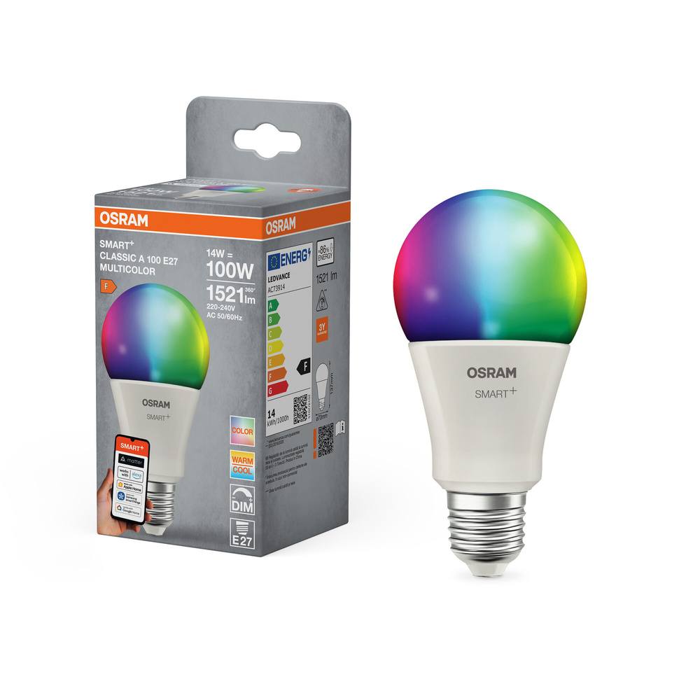 SMART+ Smart Home LED-Lampe E27, WLAN, IP20, Weiß