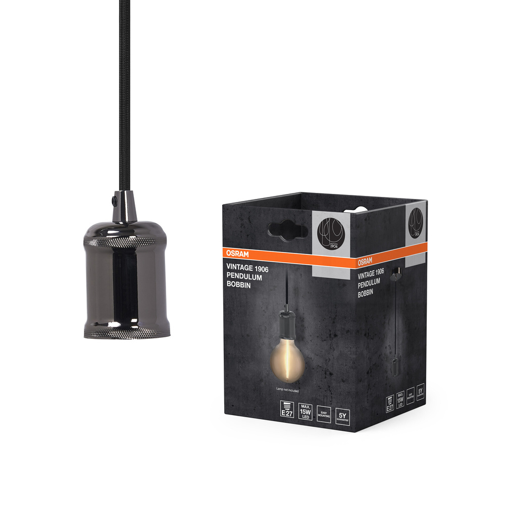 OSRAM Vintage 1906® PenduLum BOBBIN, ohne Leuchtmittel,  E27, gun metal