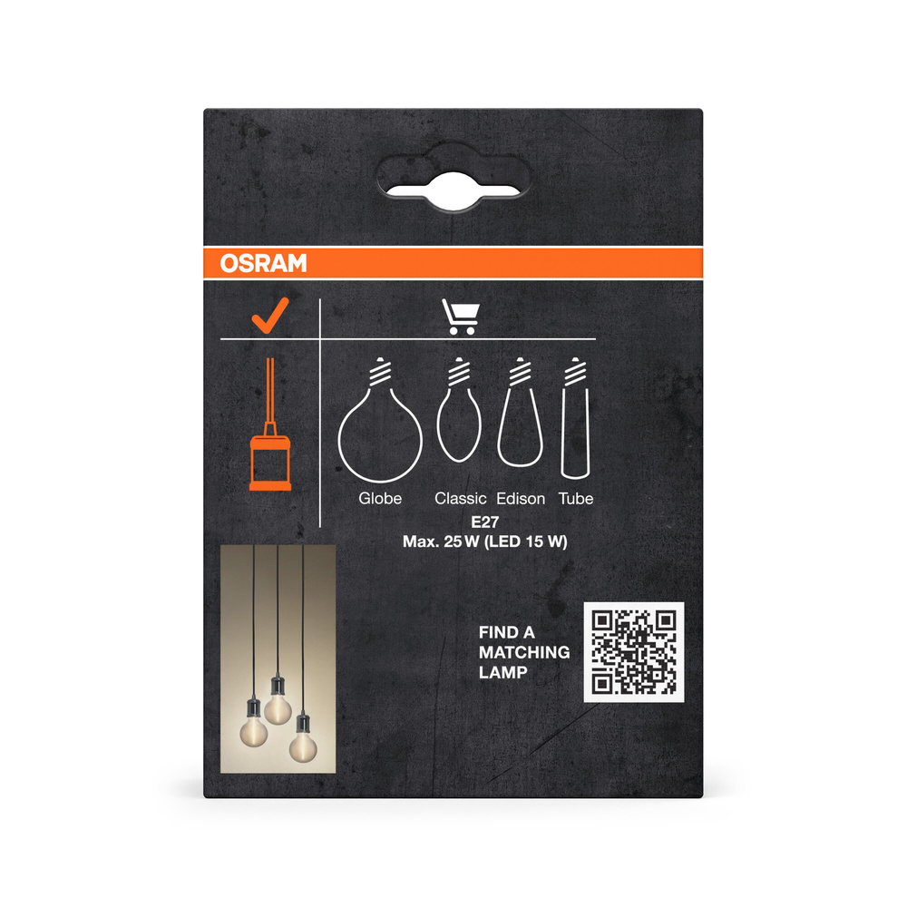 OSRAM Vintage 1906® PenduLum BOBBIN, ohne Leuchtmittel,  E27, gun metal