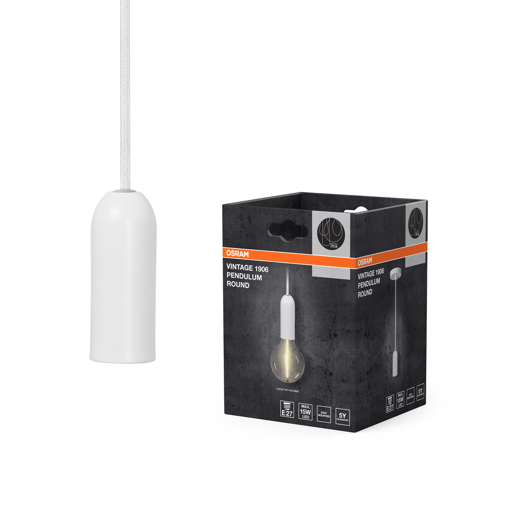 OSRAM Vintage 1906® Pendelleuchte ROUND,  E27, weiß