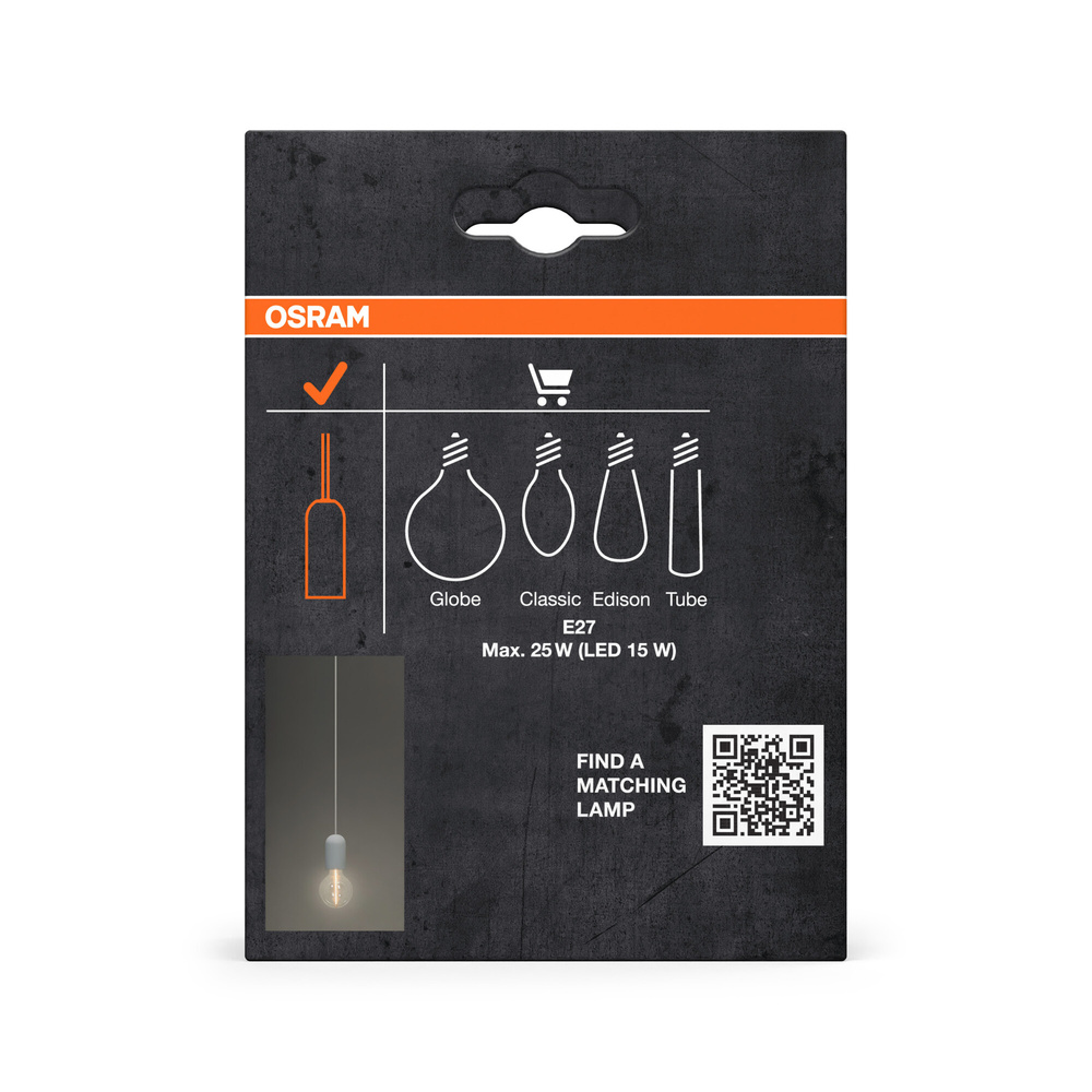 OSRAM Vintage 1906® Pendelleuchte ROUND,  E27, weiß