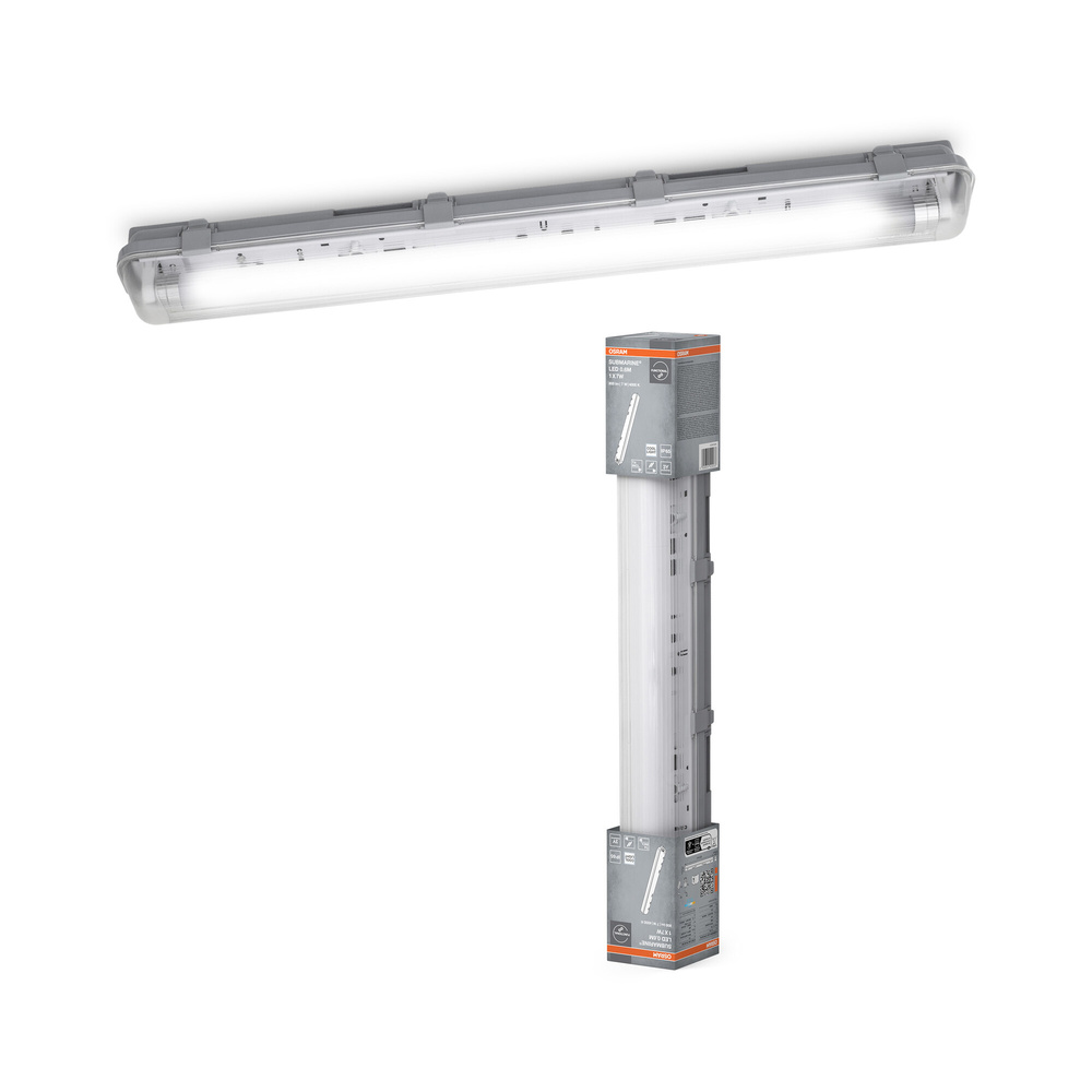OSRAM LED-Feuchtraumleuchte Submarine, 1x 7W, 700 lm 4000K, 0,6m, IP65