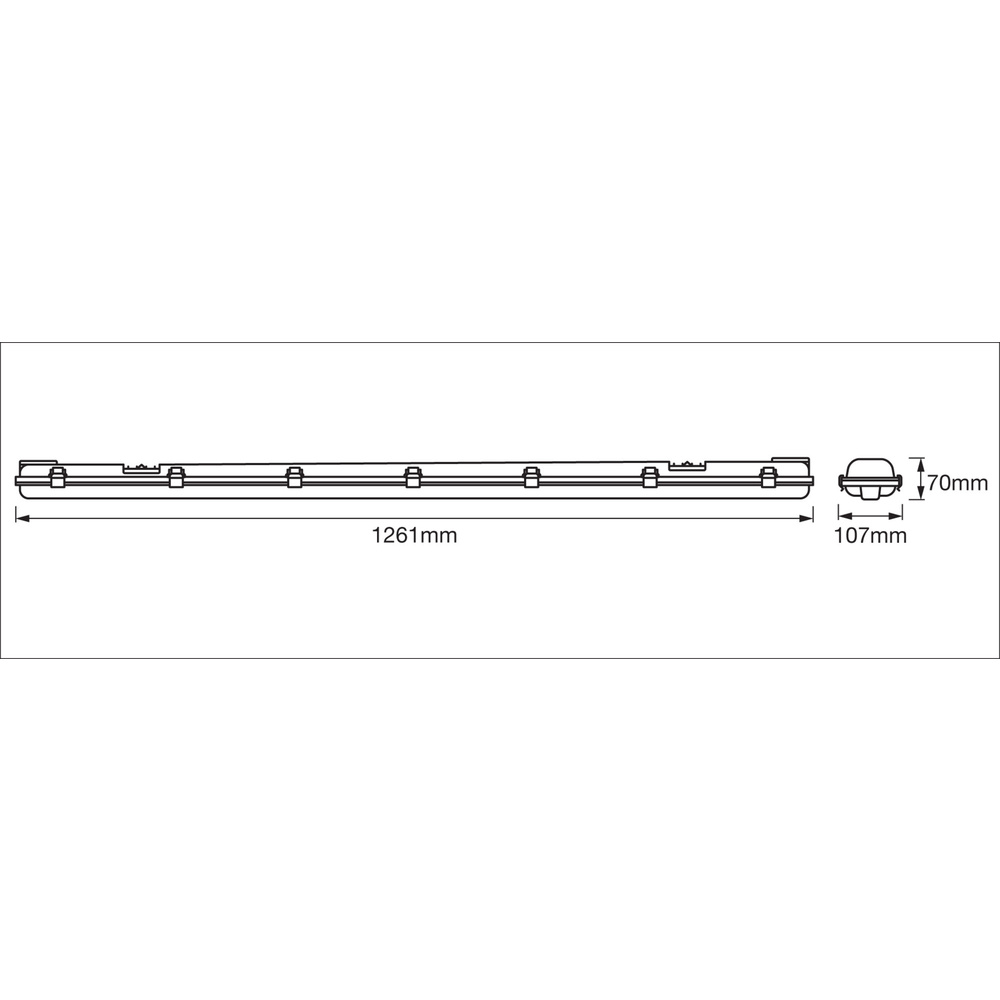 OSRAM Submarine LED-Feuchtraumleuchte 2x15W, 3000 lm, 4000 K, 1,2m, neutralweiß