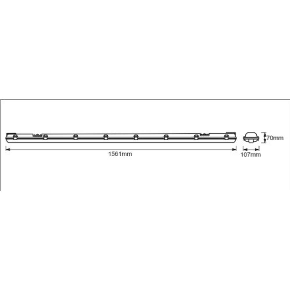 OSRAM Submarine LED-Feuchtraumleuchte 2x19W, 3800 lm, 4000 K, 1,5m, neutralweiß