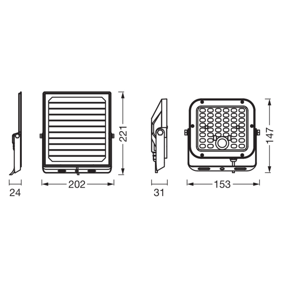 OSRAM Endura LED-Solar-Außenleuchte 10W, 1400 lm, IP65, 4000 K, schwarz