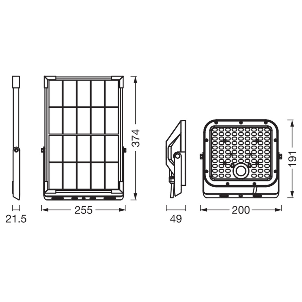 OSRAM Endura LED-Solar-Außenleuchte 30W, 4500 lm, IP65, 4000 K, schwarz