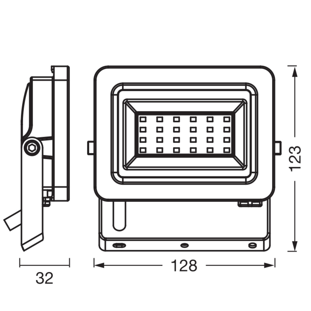Osram Flutlicht, 5W, IP65, 210 lm/W, Grau