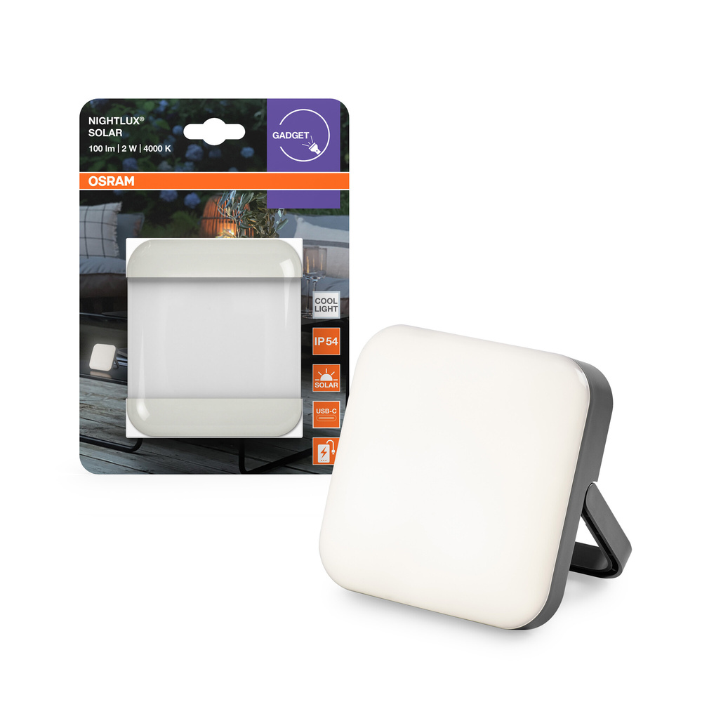 Osram Solar-Leuchte, USB, Grau