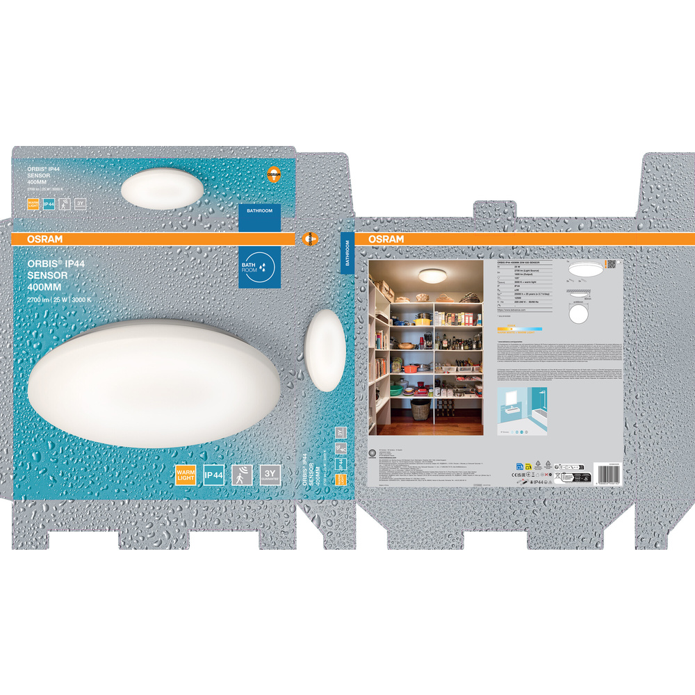 OSRAM Orbis Sensor-Deckenleuchte Wandleuchte, 400mm, weiß