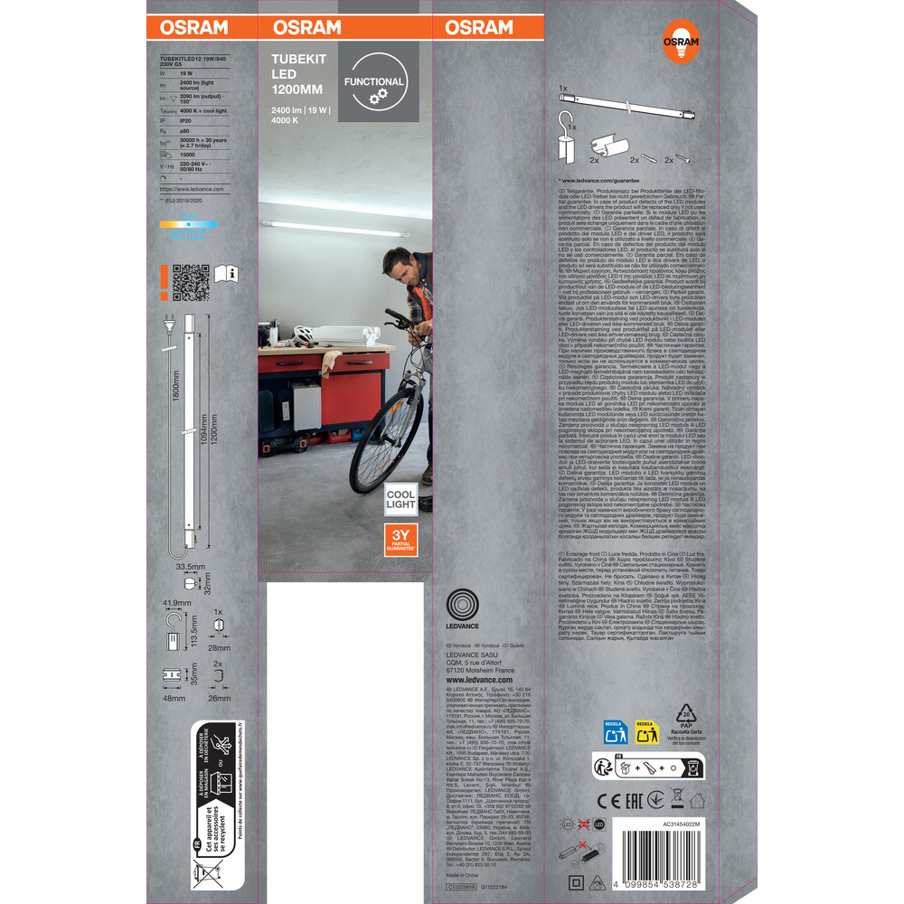 Osram TubeKIT LED 1200 mm, 19 W, 2090 lm, kaltweiß