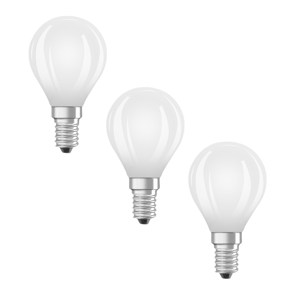 Osram LED Base Classic P 60 Filament, 5,5W, 806 lm, E14, warmweiß, matt, 3-er Pack