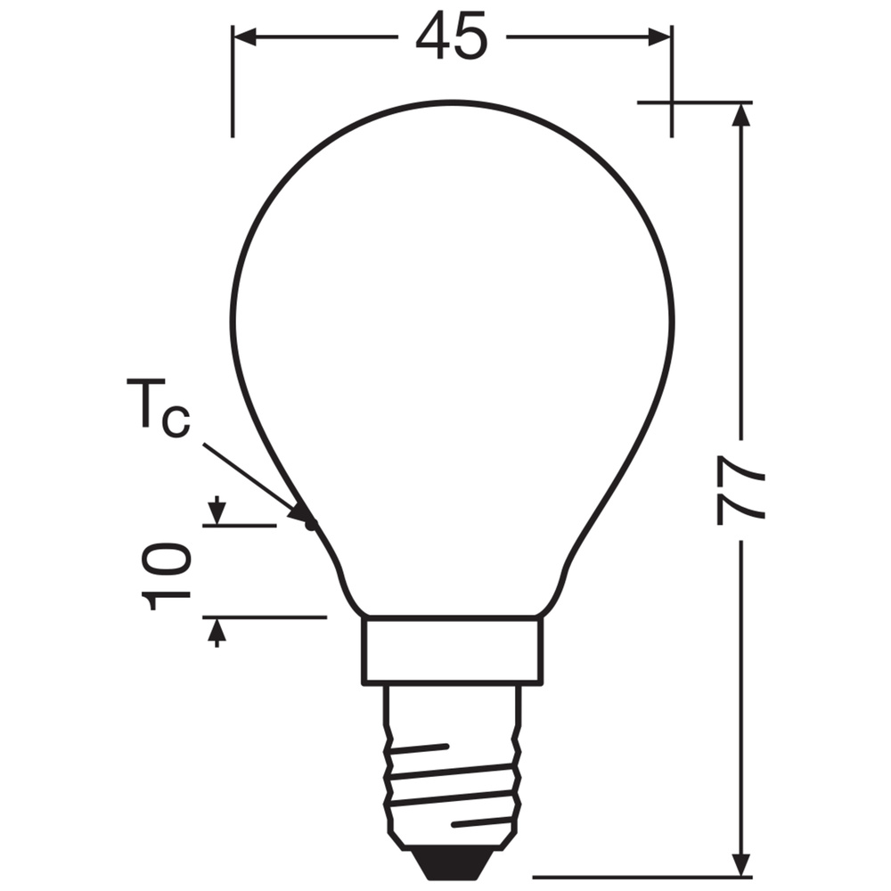 Osram LED Base Classic P 60 Filament, 5,5 W, 806 lm, E14, kaltweiß, matt, 3er Pack