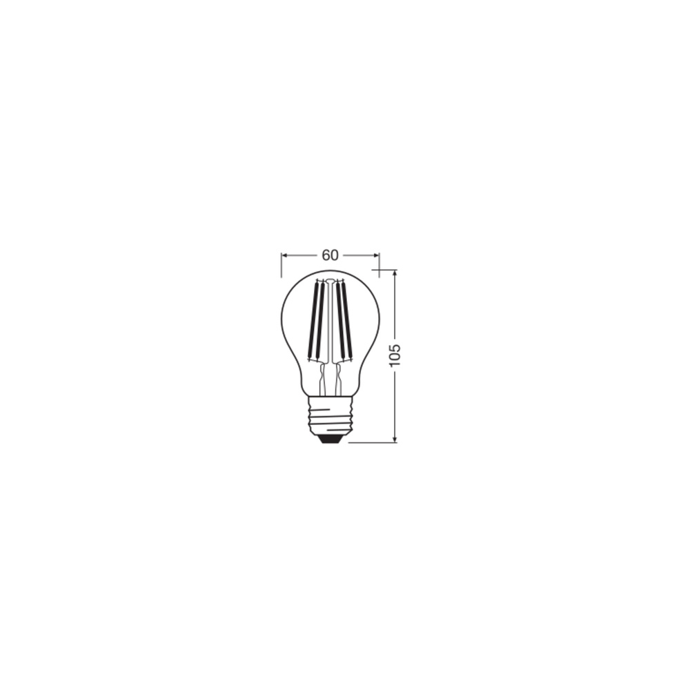 Osram LED Superstar Plus Classic A 100 Filament, 11 W, 1521 lm, E27, dimmbar, kaltweiß, klar