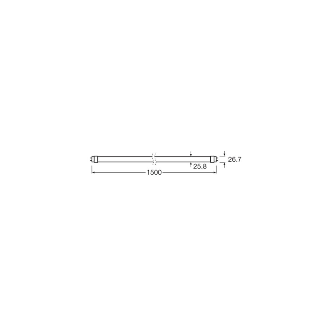 Osram LED TUBE T8 58 EM, 17,6 W, 3700 lm, 1500 mm, 4000 K, G13, Glas