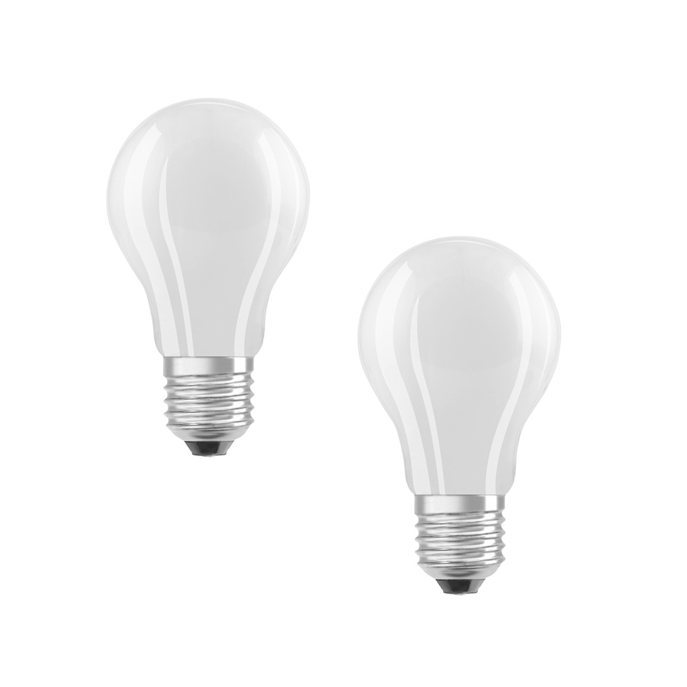 Osram LED Classic A 60, Filament, EEK A, 3,8 W, 806 lm, E27, warmweiß, matt, 2er Pack