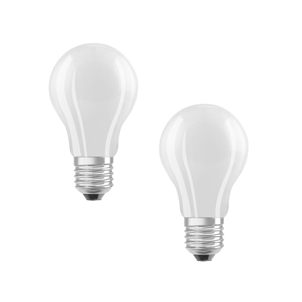 Osram LED Classic A 75, Filament, EEK A, 5 W, 1055 lm, E27, warmweiß, matt, 2er Pack