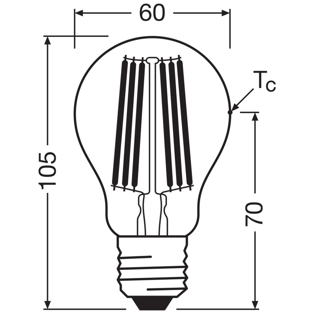 Osram LED Classic A 100, Filament, EEK A, 7,2 W, 1521 lm, E27, kaltweiß, klar, 2er Pack