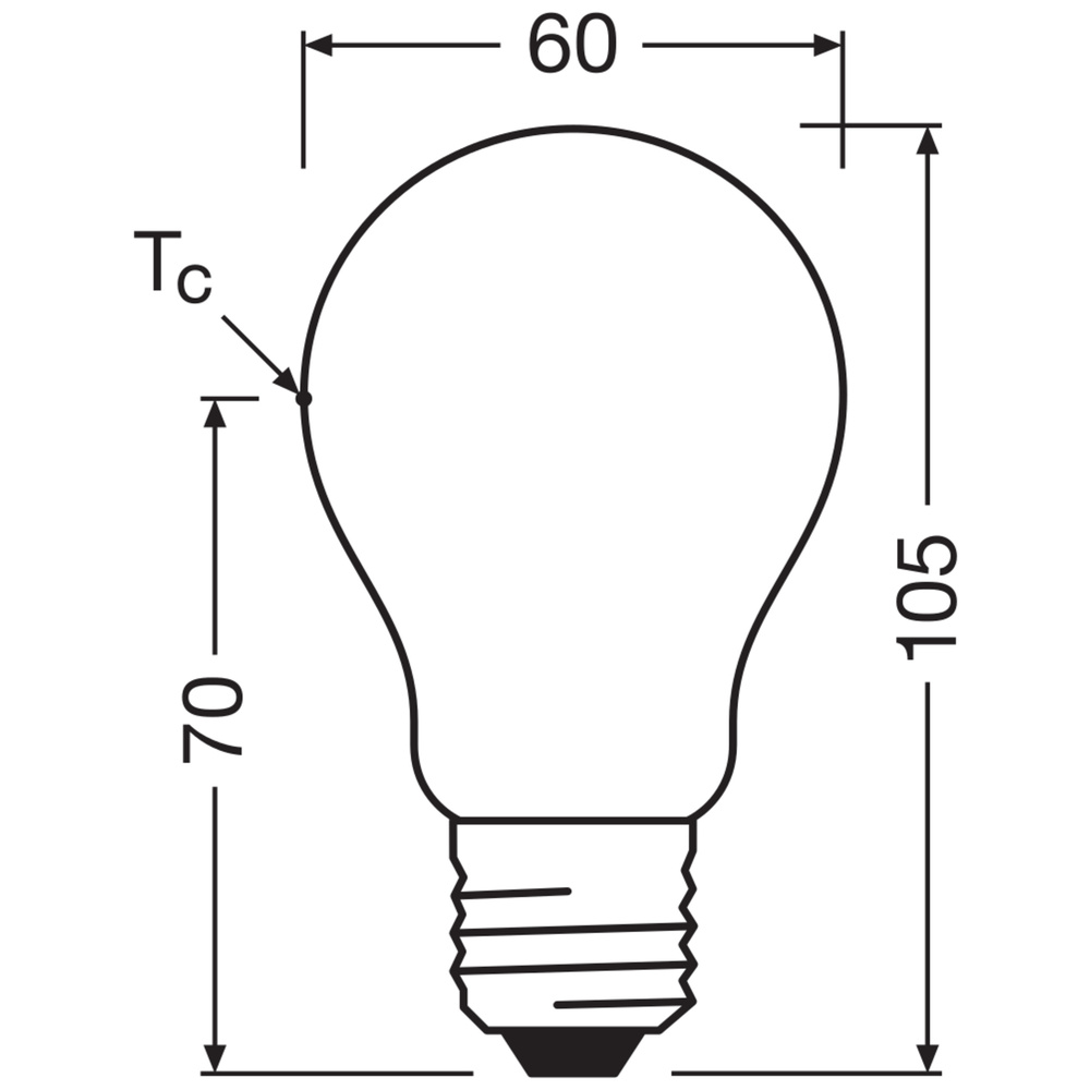 Osram LED Classic A 60, Filament, EEK A, 3,8 W, 806 lm, E27, dimmbar, warmweiß, matt