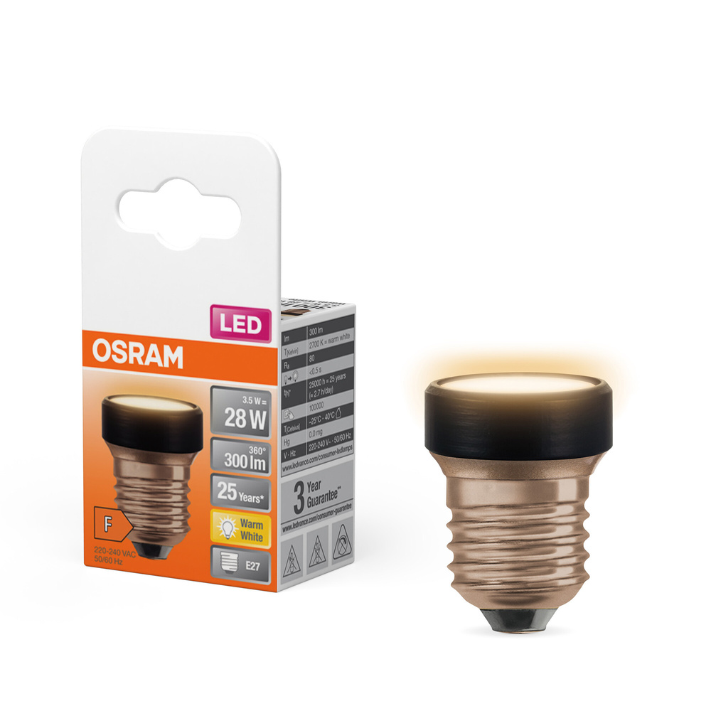 Osram Ultrakompakte Designlampe LED STAR FLAT 28 Non-DIM, 3,5 W, 300 lm, E27, 2700 K