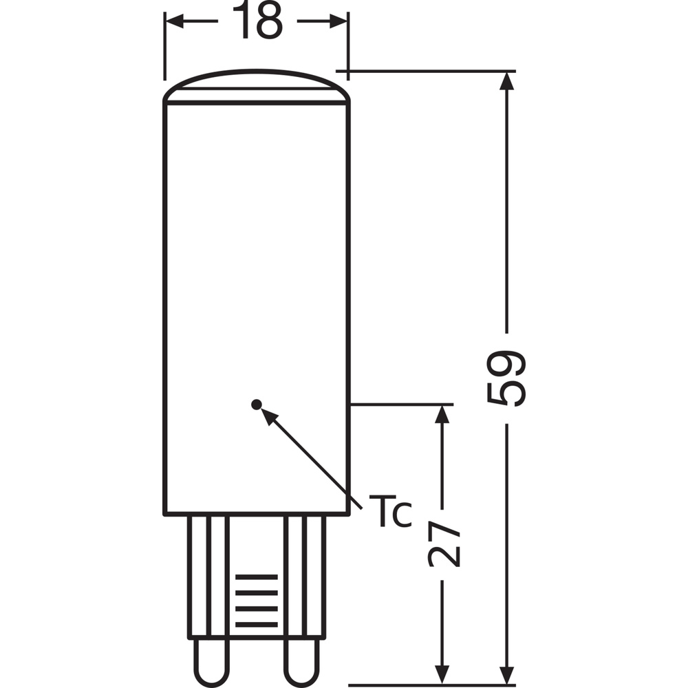 Osram LED PIN 60 320°, 4,9 W, 806 lm, G9, 2700 K