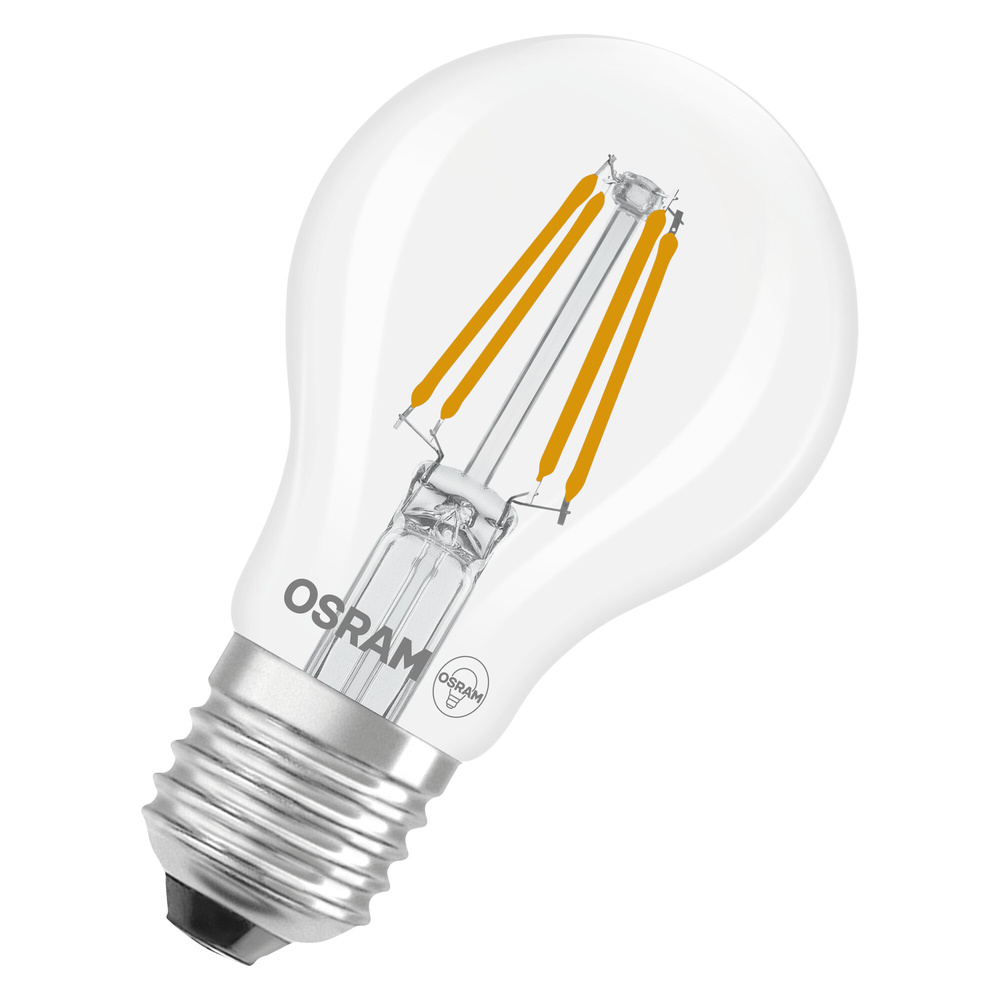 Osram LED Superstar Classic A 40 Filament, 3,4 W, 470 lm, E27, dimmbar, warmweiß, klar
