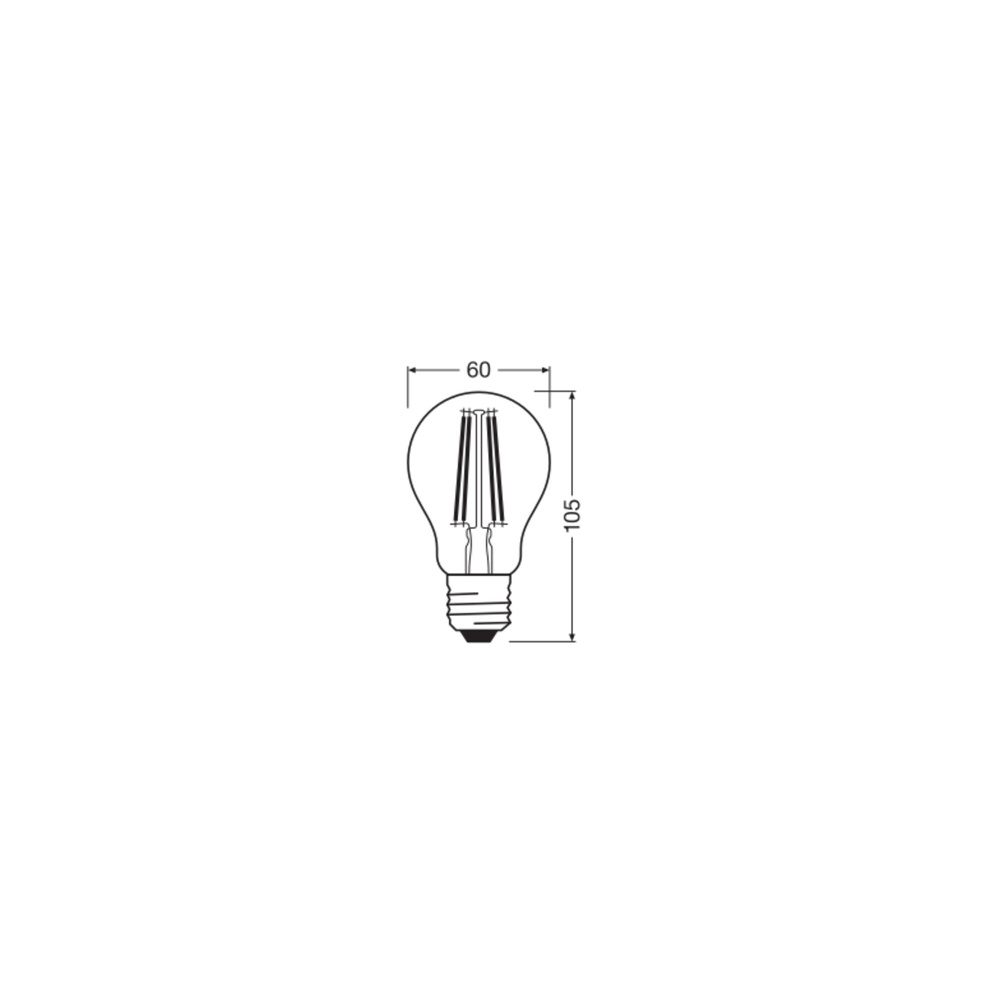 Osram LED Classic A 75, Filament, EEK A, 5 W, 1055 lm, E27, dimmbar warmweiß, klar