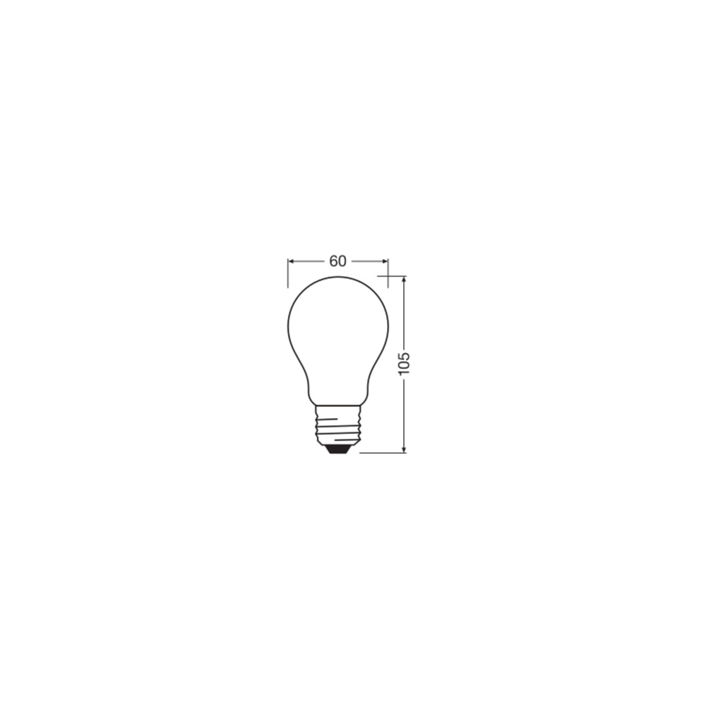 Osram LED Classic A 75, EEK B, 5 W, 1055 lm, E27, dimmbar, warmweiß, matt
