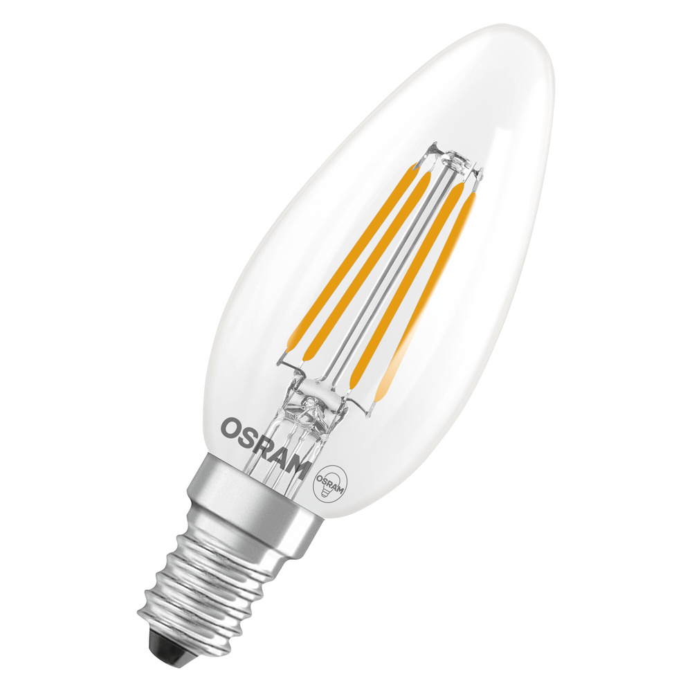Osram LED Classic B 40, Filament, EEK B, 2,5 W, 470 lm, E14, dimmbar, warmweiß, klar