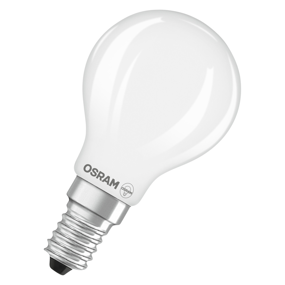 Osram LED Classic P 40, Filament, EEK B, 2,5 W, 470 lm, E14, dimmbar, warmweiß, matt