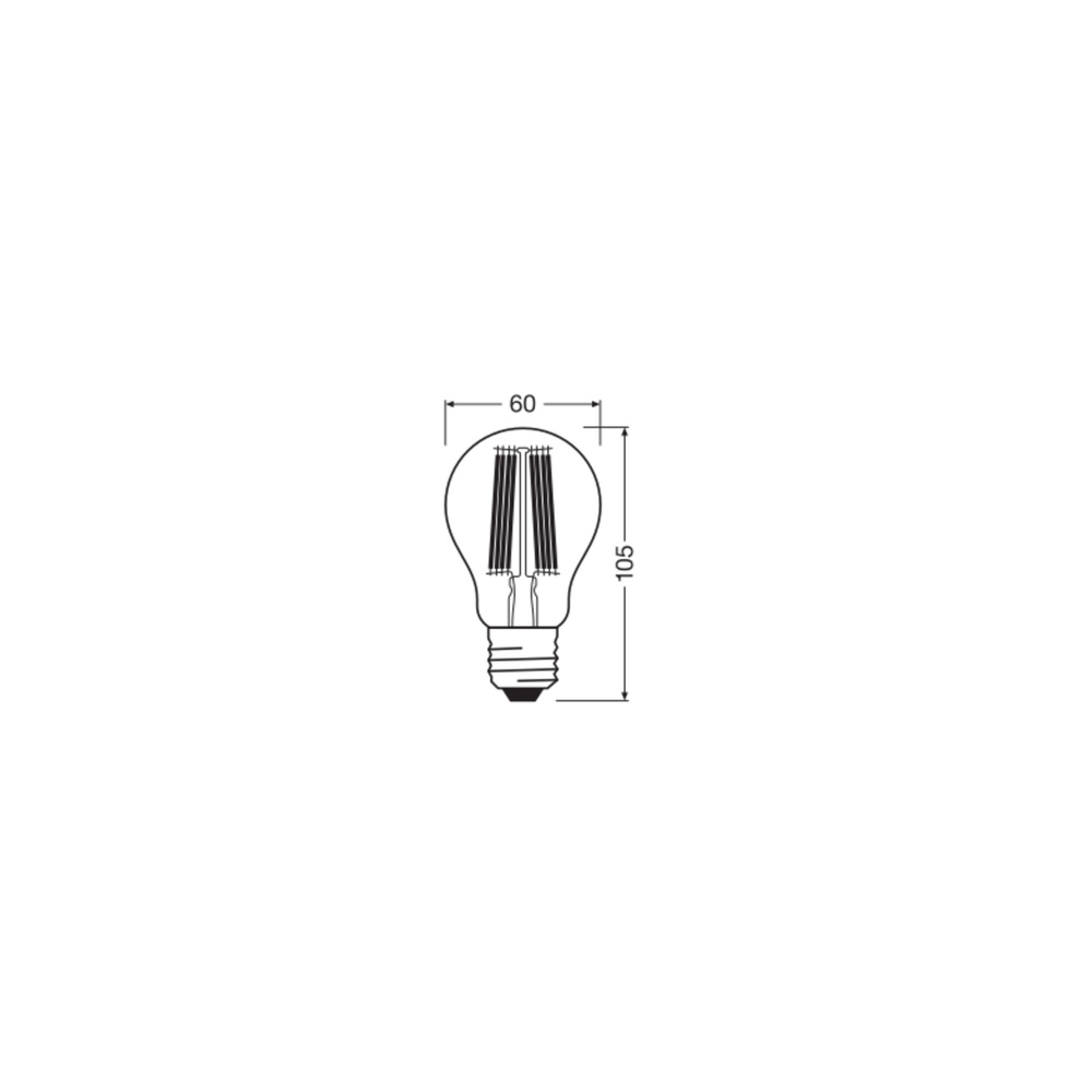 Osram LED Classic A 100, Filament, EEK A, 7,2 W, 1521 lm, E27, dimmbar warmweiß, klar