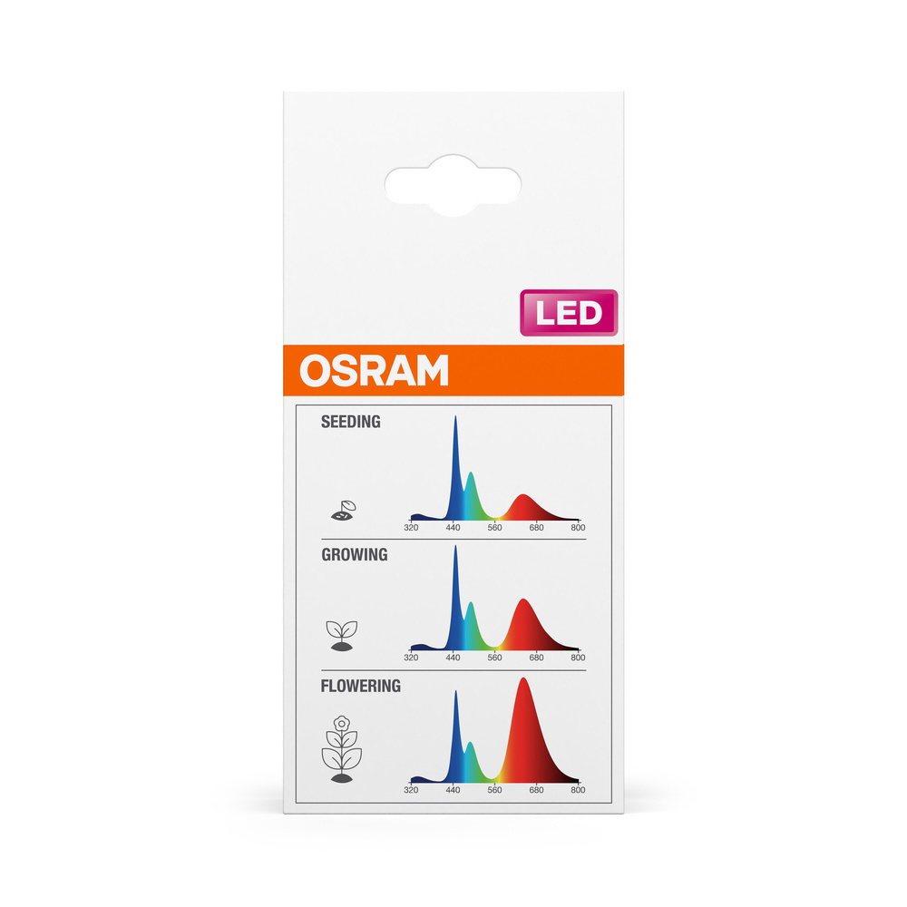 Osram 3-Lichtspektrum-Pflanzenlampe, 20 W, 650 lm, E27, klar,  LED STAR GROW T 80