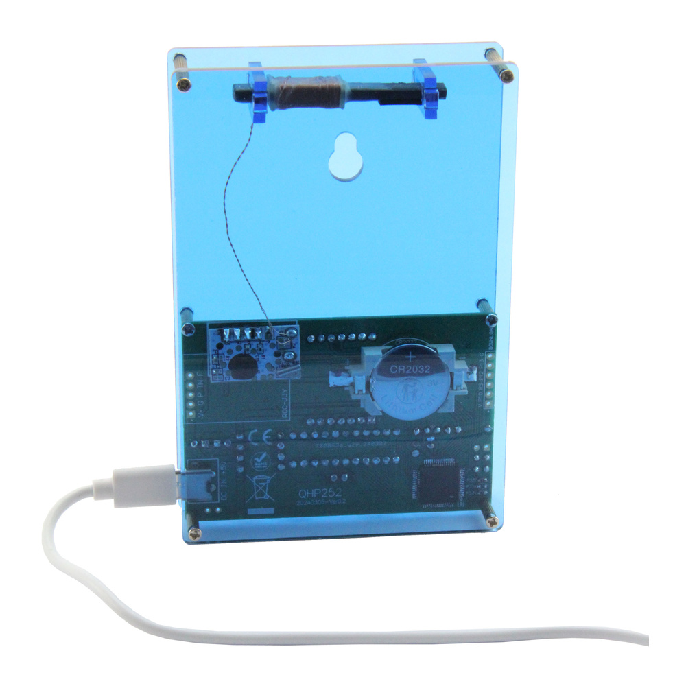 SOL-EXPERT Funkuhr-Bausatz mit DCF-Modul, 4x 7-Segment-Anzeige, Acrylgehäuse
