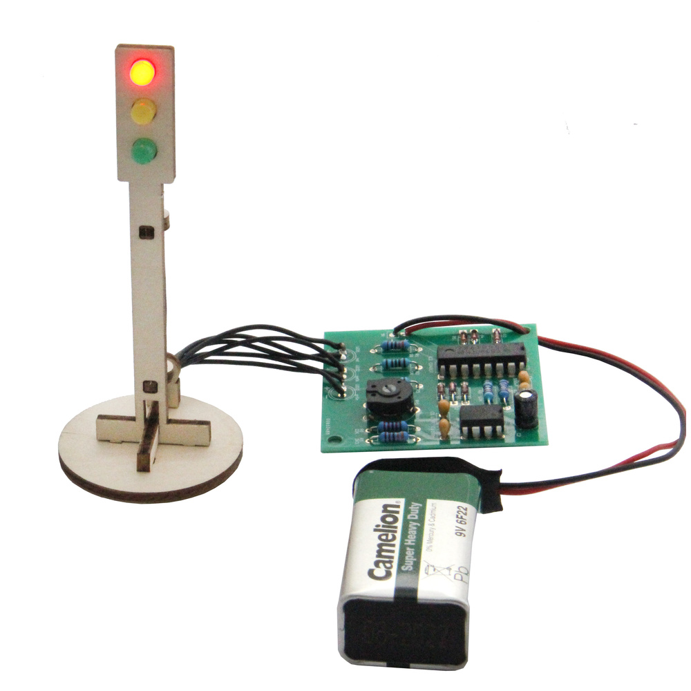 SOL-EXPERT Elektronische Ampel Lötbausatz, Modellbau, LED-Steuerung