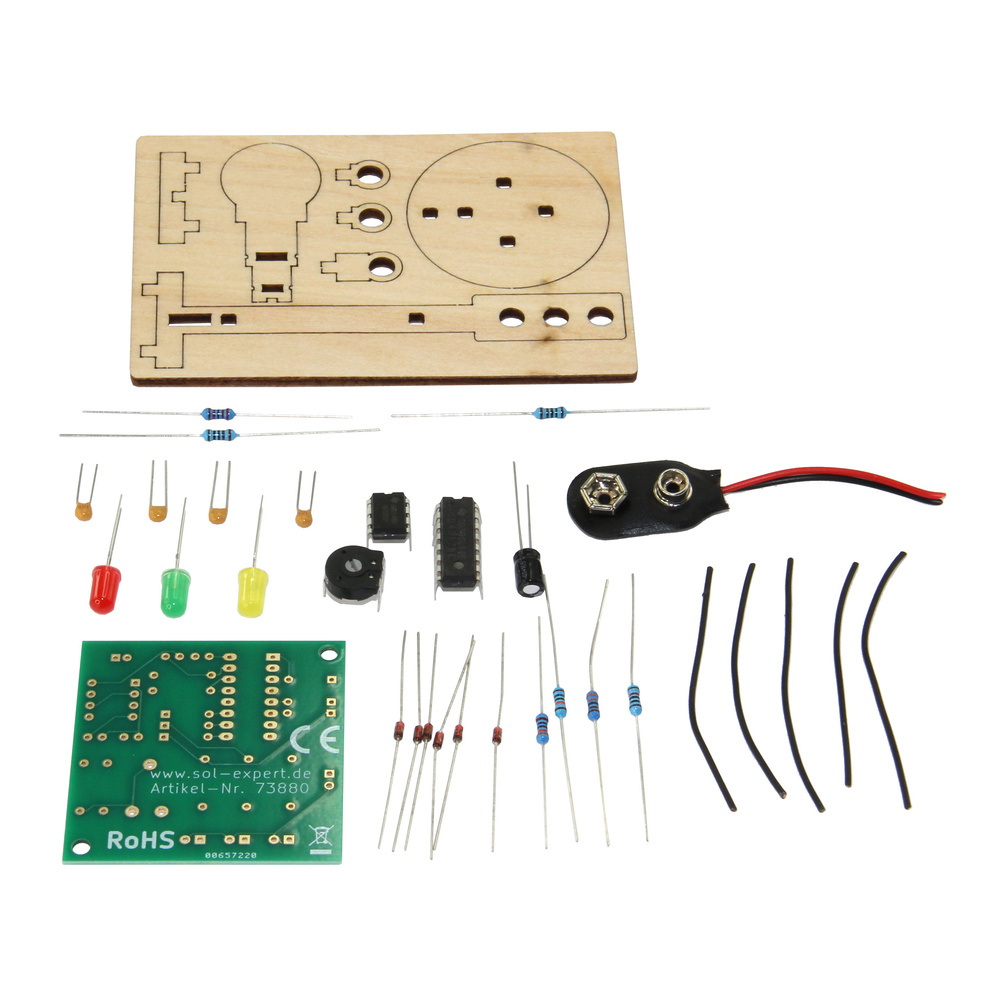 SOL-EXPERT Elektronische Ampel Lötbausatz, Modellbau, LED-Steuerung
