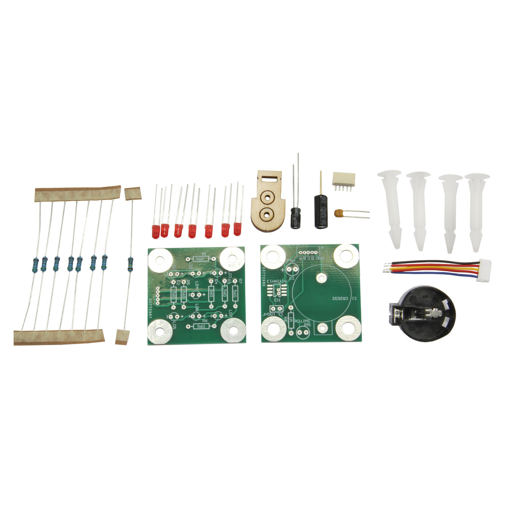 SOL-EXPERT Schüttelwürfel Lötbausatz, LED-Zufallsanzeige, Knopfzellenbetrieb