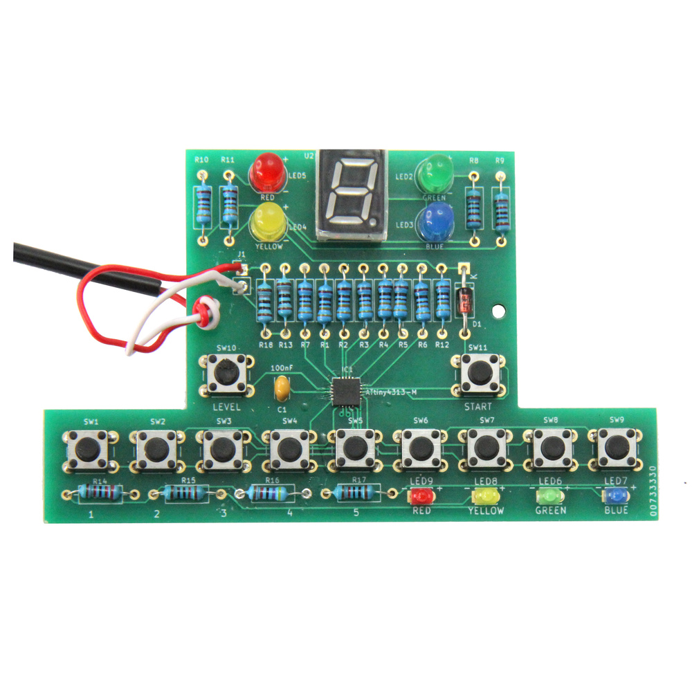 SOL-EXPERT TrainYourBrain Lötbausatz, Reaktionsspiel mit LED-Anzeige und Tastersteuerung