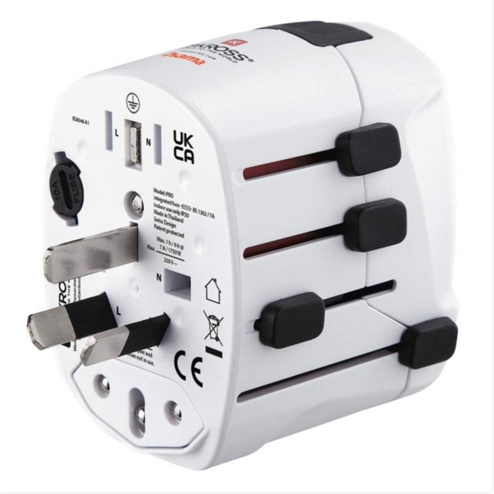 Weltreiseadapter "World Travel Pro", 3-polig