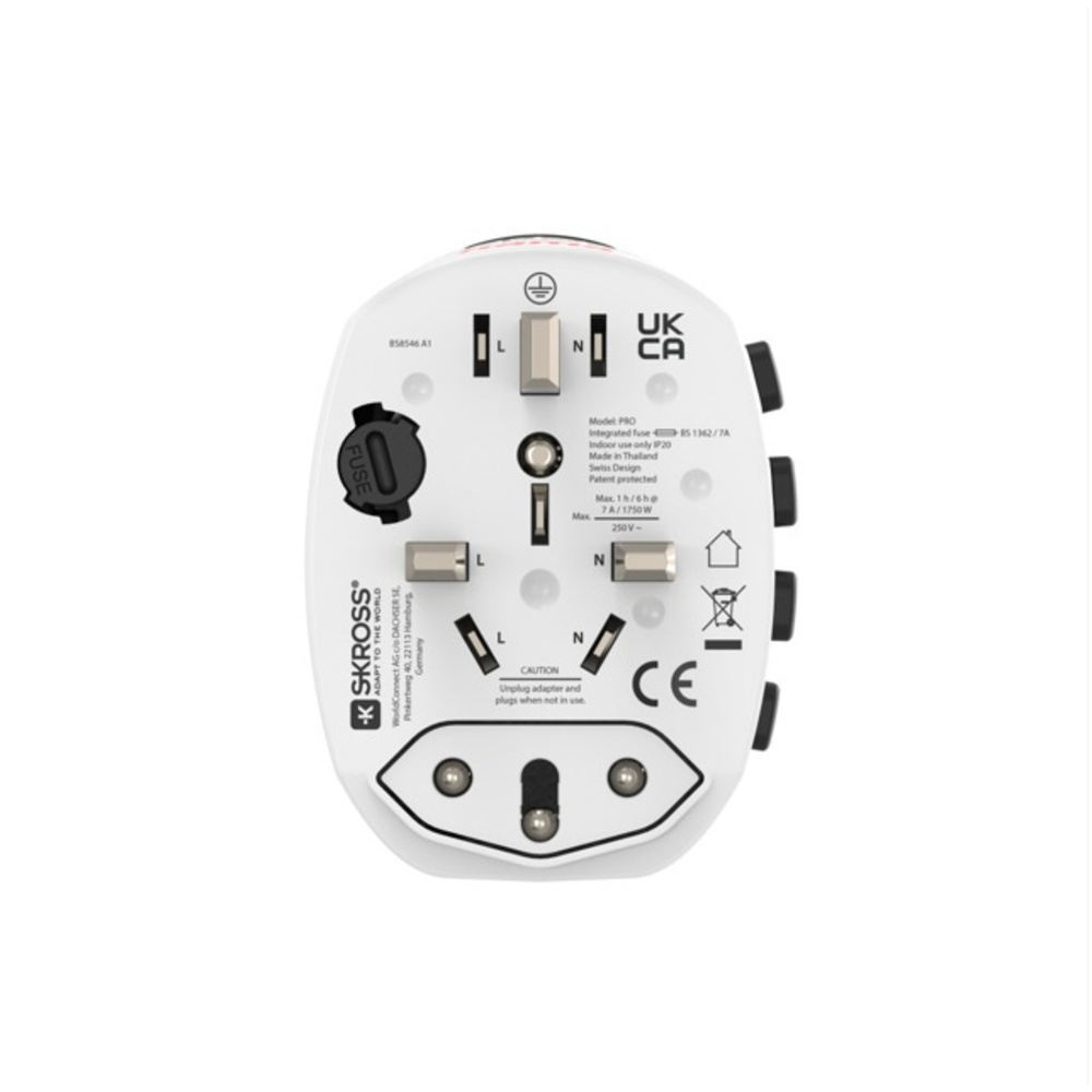 Weltreiseadapter "World Travel Pro", 3-polig
