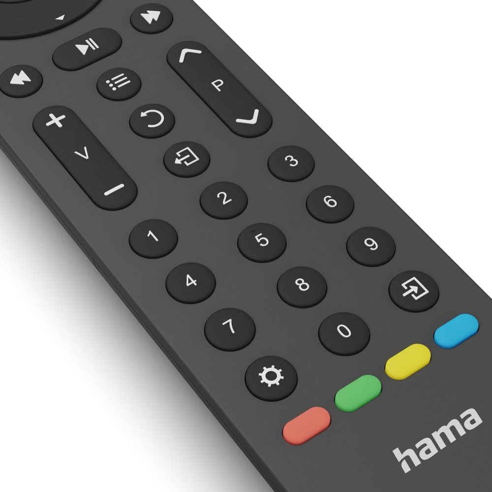 hama Universal-Fernbedienung TV, Infrarot, für 4 Geräte, lernfähig, App-Tasten