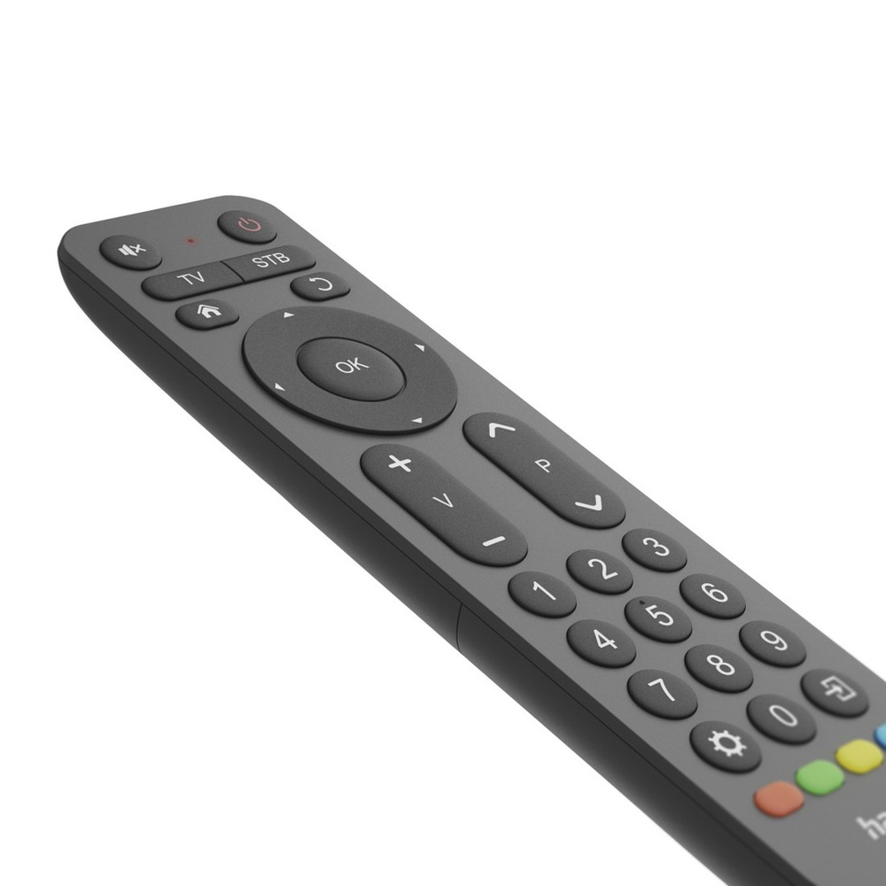 hama Universal-Fernbedienung TV, Infrarot, für 2 Geräte, große Tasten, lernfähig