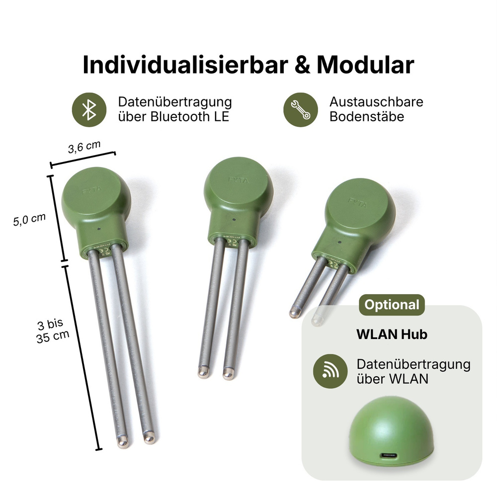 FYTA Mini 5er Set, Bluetooth Pflanzensensoren | Smart Home