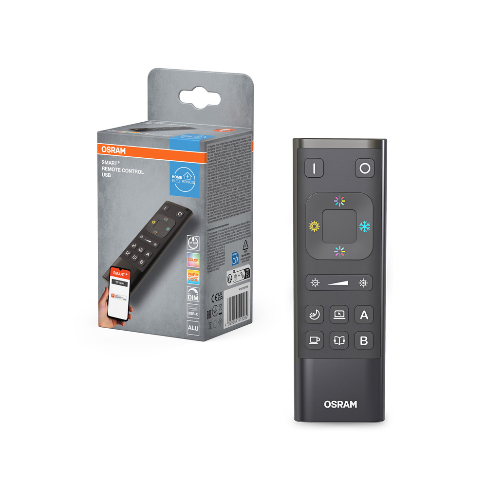 SMART+ Smart Home Fernbedienung, WLAN, USB, schwarz