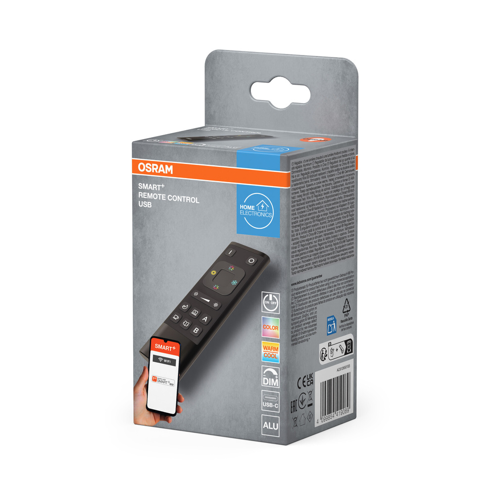 SMART+ Smart Home Fernbedienung, WLAN, USB, schwarz